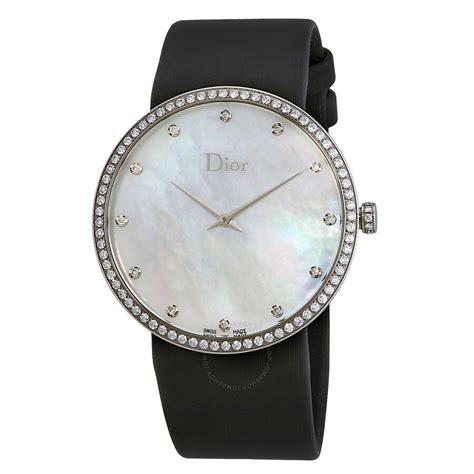 Women's La D De Dior Satin Mother of Pearl Dial Watch